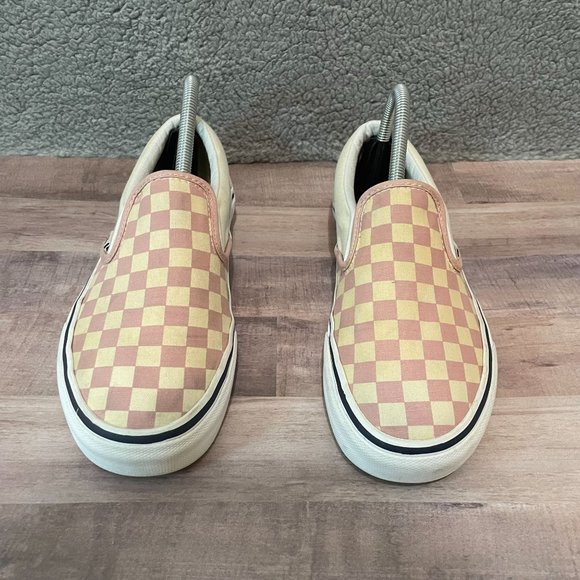 Checkerboard Low Top Vans Pink White Pattern Mens sz 6.5 Womens sz 8 SHIPS ASAP - Picture 2 of 8